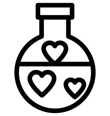 Kalp lolipop vektör satırı simgesi