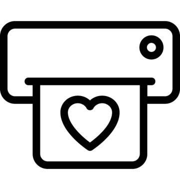 Kalp lolipop vektör satırı simgesi