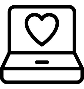 Kalp lolipop vektör satırı simgesi