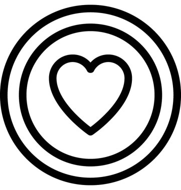 Kalp lolipop vektör satırı simgesi