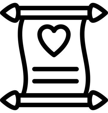 Kalp lolipop vektör satırı simgesi