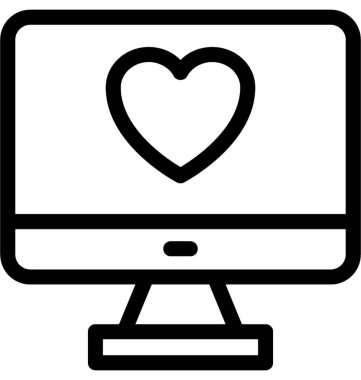 Kalp lolipop vektör satırı simgesi