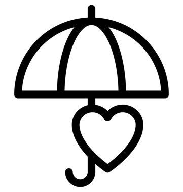 Kalp lolipop vektör satırı simgesi