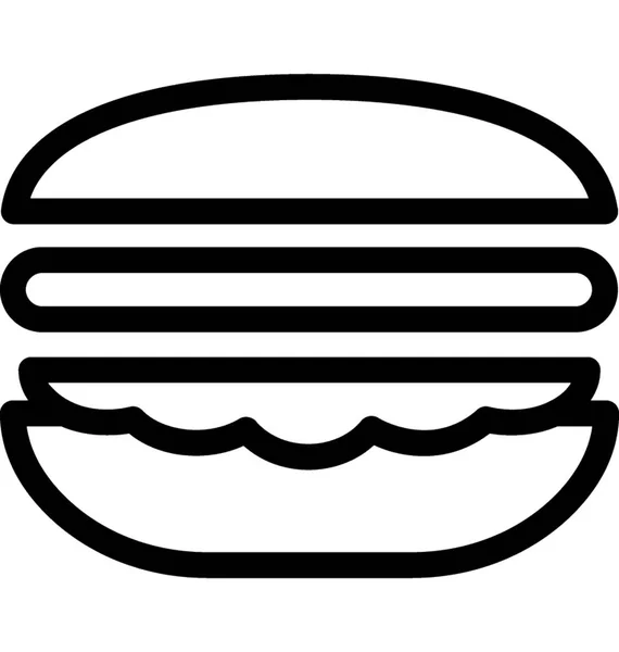 Burger Flach Vektorsymbol — Stockvektor