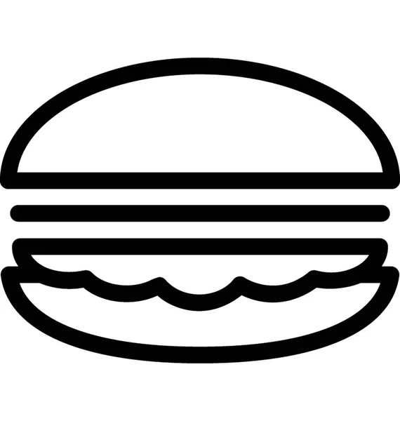 Burger Plana Vector Ícone —  Vetores de Stock