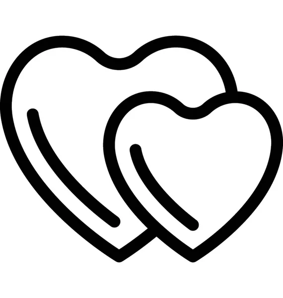 Kalp Vektör Çizgisi Simgesi — Stok Vektör