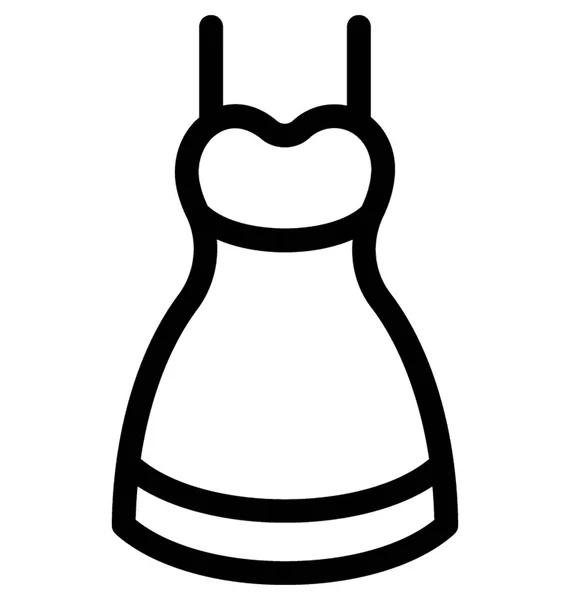 Vestido Novia Vector Line Icono — Archivo Imágenes Vectoriales