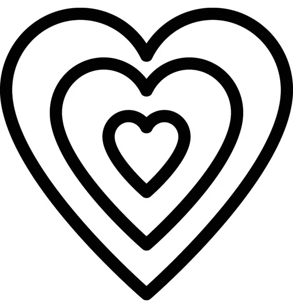 Kalp Vektör Satırı Simgesi — Stok Vektör