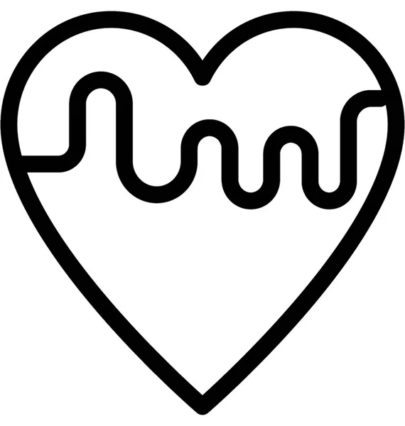 Γραμμή Εικονίδιο Καρδιάς Διάνυσμα — Διανυσματικό Αρχείο