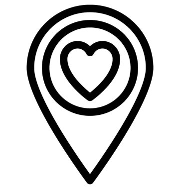 Kalp lolipop vektör satırı simgesi