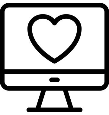 Kalp lolipop vektör satırı simgesi