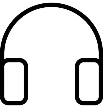 Kulaklık vektör satırı simgesi