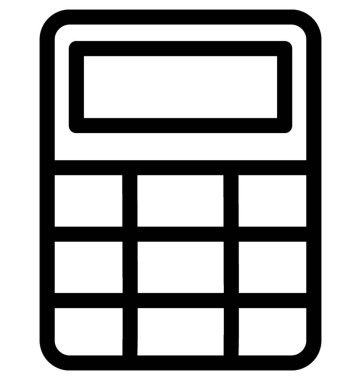 hesap makinesi vektör çizgisi simgesi