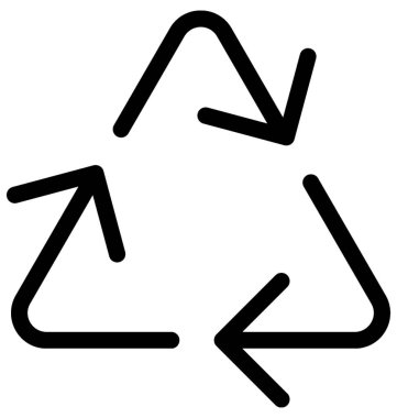 Geri dönüşüm vektör satırı simgesi