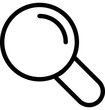 Büyüteç vektör satırı simgesi