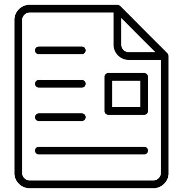 Özgeçmiş vektör satırı simgesi