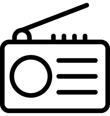 Radyo vektör satırı simgesi