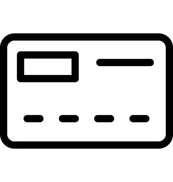 Πιστωτική Κάρτα Διάνυσμα Γραμμή Εικονίδιο — Διανυσματικό Αρχείο