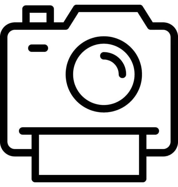 Camera Vector Line Icon — Stock Vector