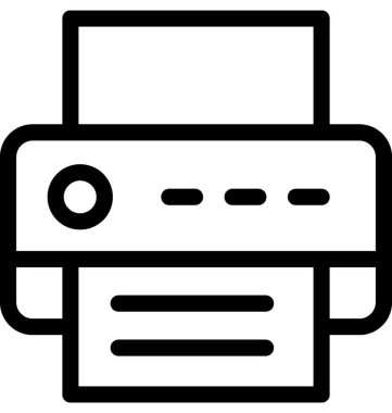 Yazıcı vektör satırı simgesi