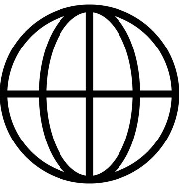 Küre vektör satırı simgesi