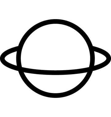 Gezegen vektör satırı simgesi