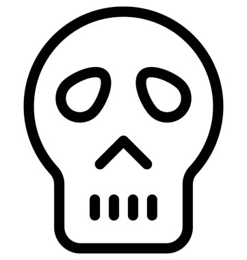 Kafatası vektör satırı simgesi