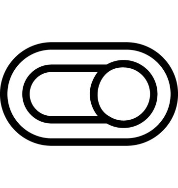 İki durumlu düğme vektör satırı simgesi