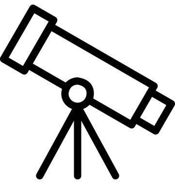 teleskop vektör çizgisi simgesi