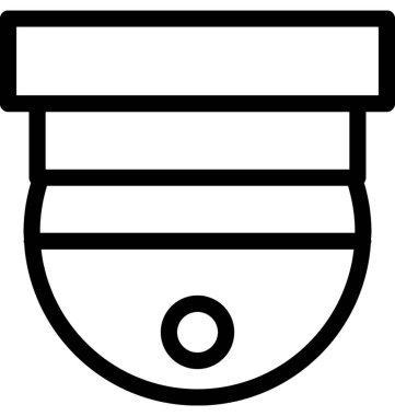 Güvenlik kamera vektör satırı simgesi