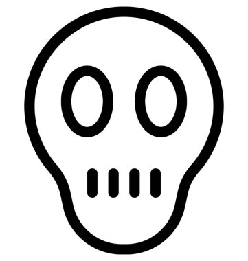 Kafatası vektör satırı simgesi