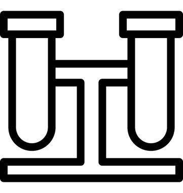 Test tüpleri vektör satırı simgesi