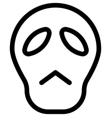 Kafatası vektör satırı simgesi