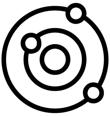 Gezegen vektör satırı simgesi