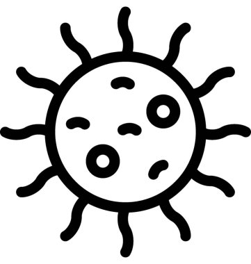 Mikroplar vektör satırı simgesi