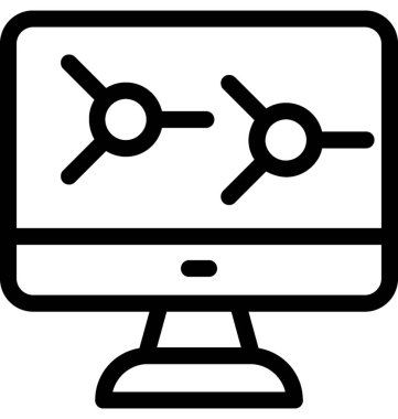 LCD vektör satırı simgesi