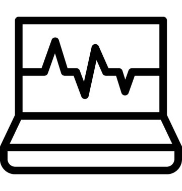 EKG vektör satırı simgesi