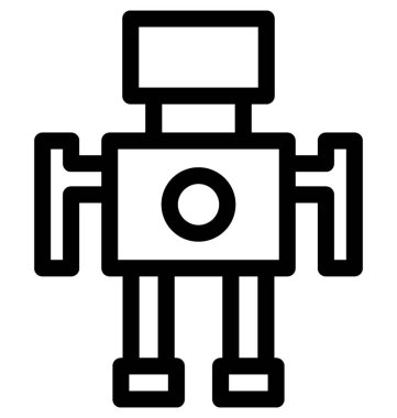 robot vektör çizgisi simgesi