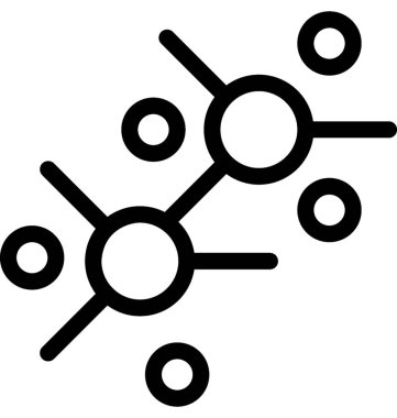 Molekül vektör satırı simgesi