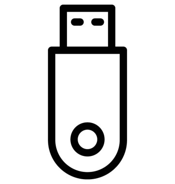 USB Vektör Satır Simgesi