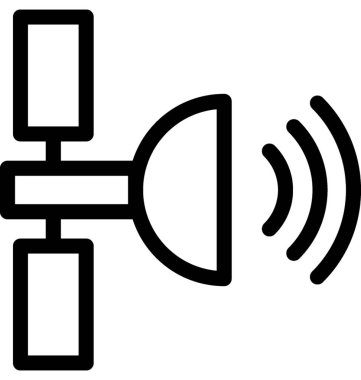 Uydu vektör satırı simgesi