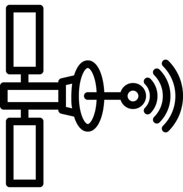 Uydu vektör satırı simgesi