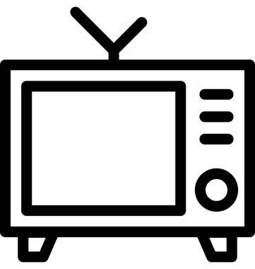 TV vektör satırı simgesi