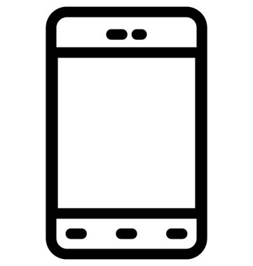 Telefon vektör satırı simgesi