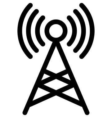 WiFi kule vektör satırı simgesi