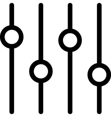 Ekolayzer vektör satırı simgesi