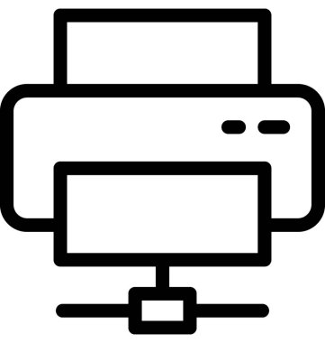 Yazıcı vektör satırı simgesi