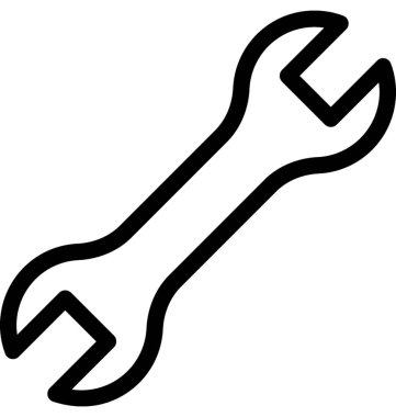 İngiliz anahtarı vektör satırı simgesi