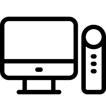 bilgisayar vektör çizgisi simgesi