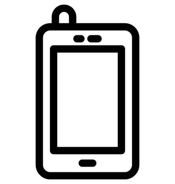 Cep telefonu vektör satırı simgesi
